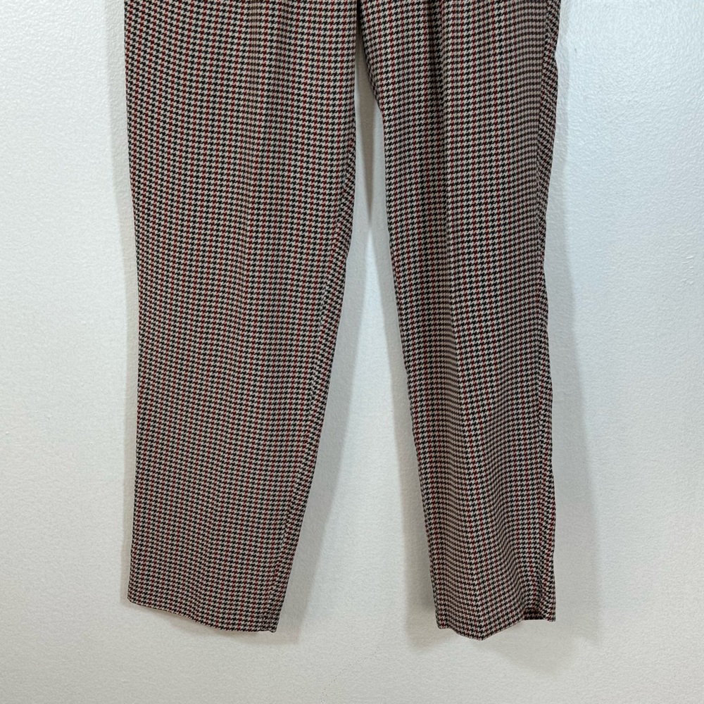 Equipment Hadley 100% Silk Houndstooth Relax Fit Elastic Waistband Dress Pants M - Picture 6 of 16
